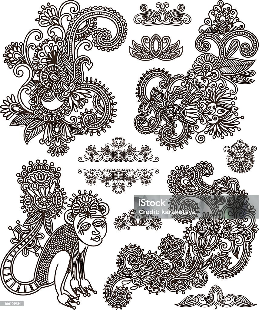 ornamental floral pattern decorative flower design Decoration stock vector