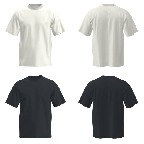 istock White and black t-shirt mockup. Blank 3D shirt 1661022309