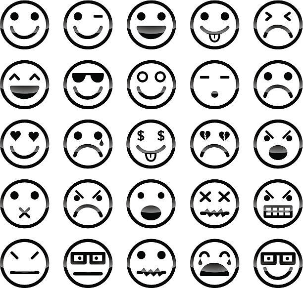 Smiley icons vector art illustration