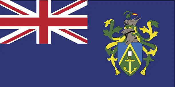 Vector illustration of Pitcairn Islands Flag