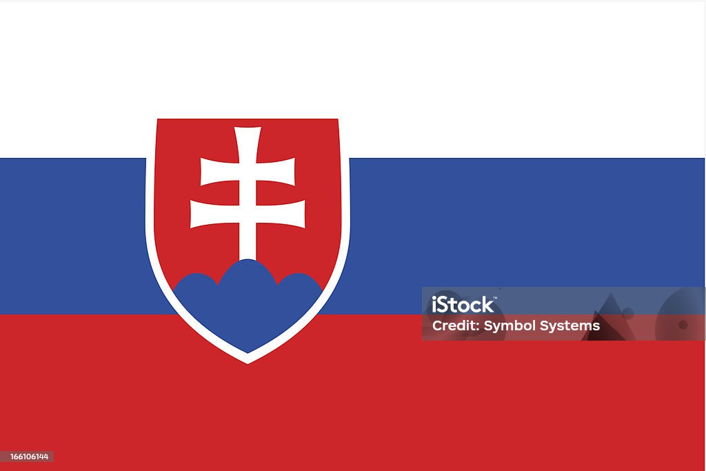 Slovakia Flag Clip Art stock vector
