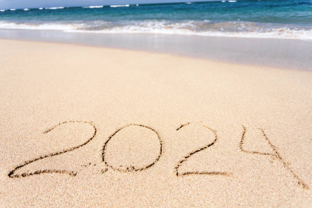 istock New Year 2023, lettering on the beach with wave 1661070265