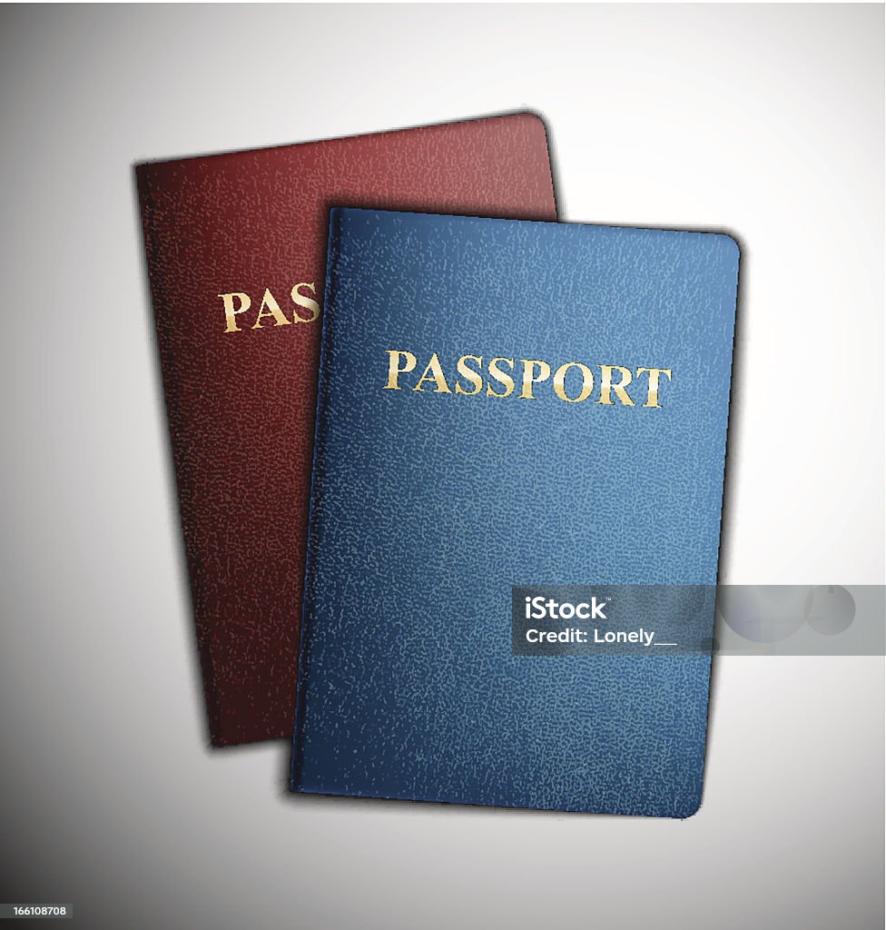 Deux passeports - clipart vectoriel de Deux objets libre de droits