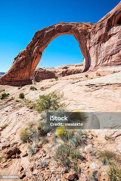 Visualizzazione Verticale Della Famosa Formazione Rocciosa Corona Arch - Fotografie stock e altre immagini di Ambientazione esterna