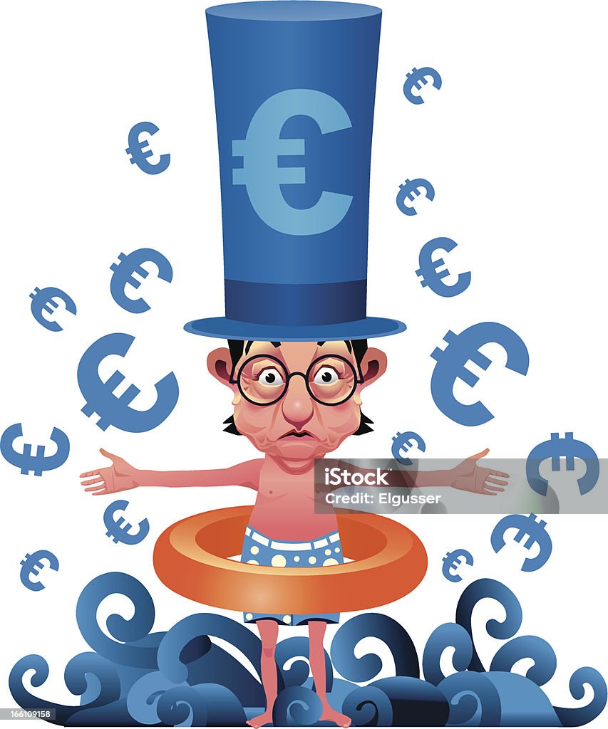 crisis de Euro - arte vectorial de Actividades bancarias libre de derechos