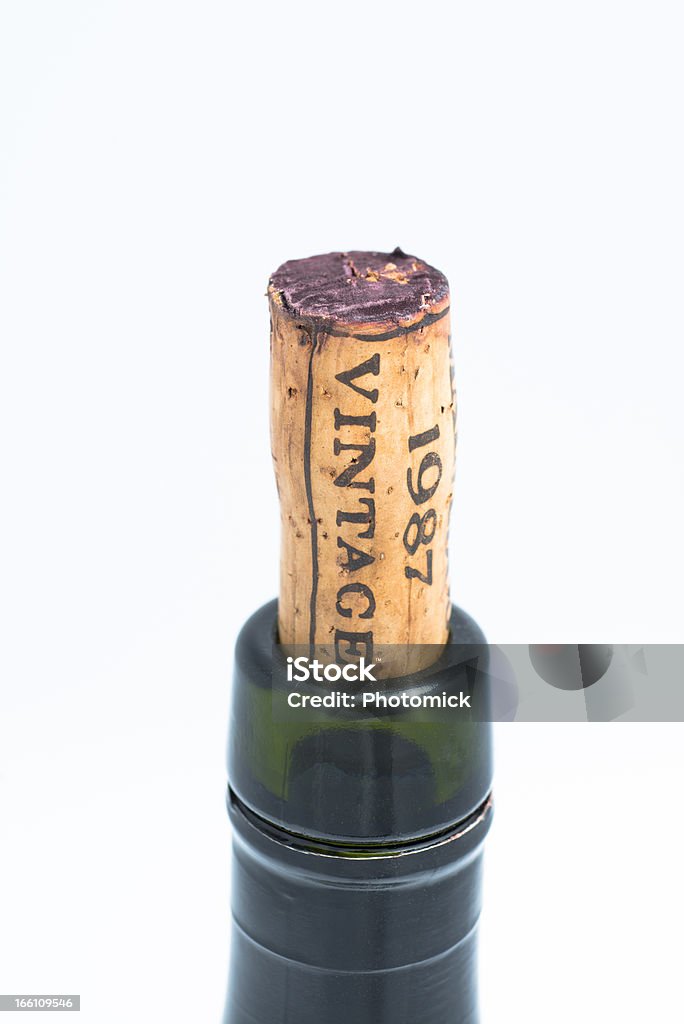 Wein Korken auf eine Flasche Retro-Portwein - Lizenzfrei Flasche Stock-Foto