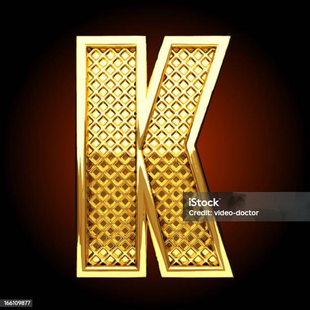 K Lettering Gold Vector Golden Letter K Stock Illustration - Download Image Now ...