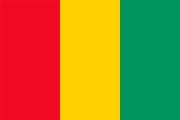 flaga gwinei - guinea bissau flag stock illustrations