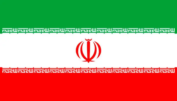 Vector illustration of Flag of Iran