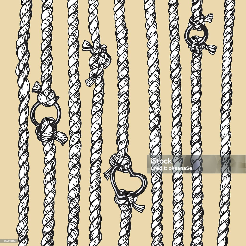 Cuerdas con anillos - arte vectorial de Cuerda libre de derechos
