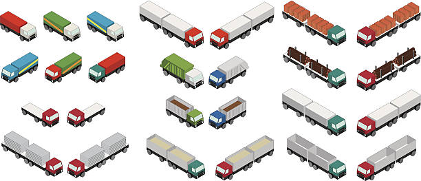 Camions illustration vectorielle - Illustration vectorielle