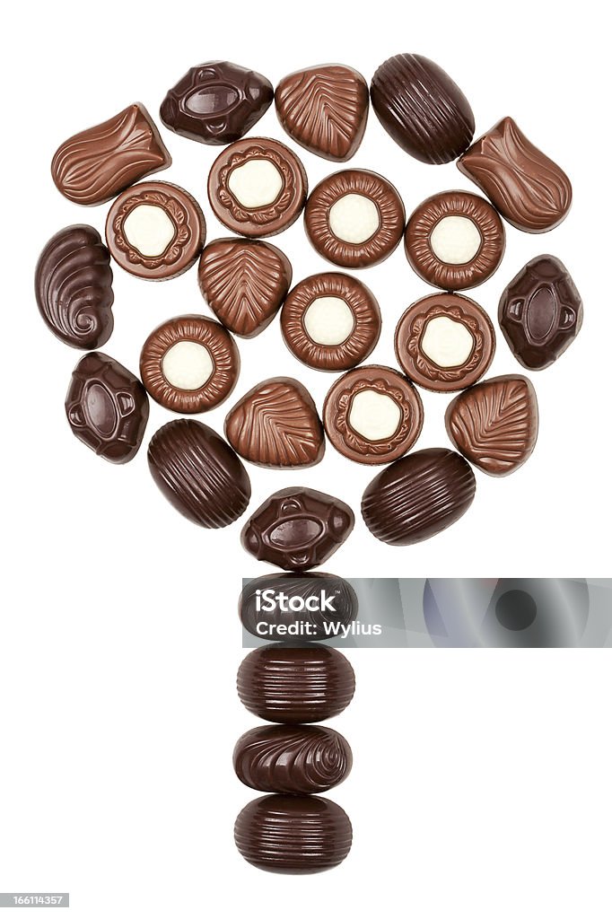 Árbol hecho de chocolate, golosinas - Foto de stock de Alegría libre de derechos