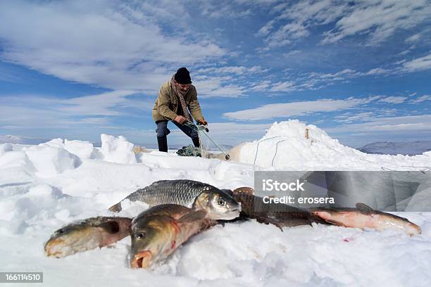 Pescador - Fotografias de stock e mais imagens de Kars - Kars, Pesca no Gelo, Lago