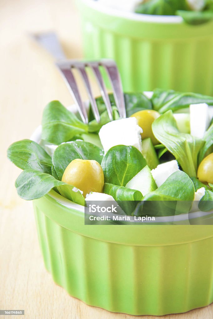 Verde ensalada griega - Foto de stock de Alimento libre de derechos