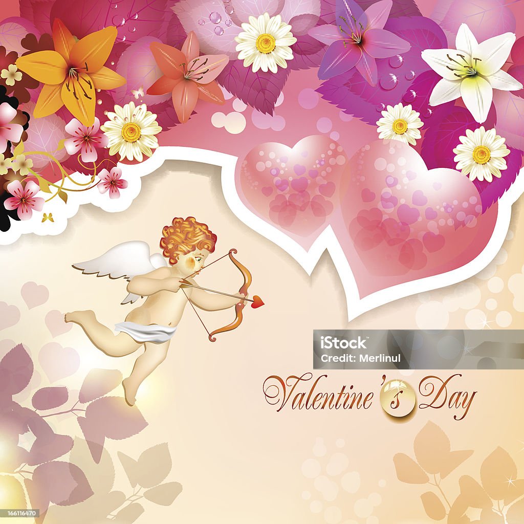 Tarjeta del día de San Valentín - arte vectorial de Amor - Sentimiento libre de derechos