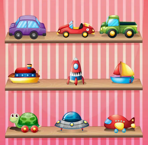 Vector illustration of Collection of toys