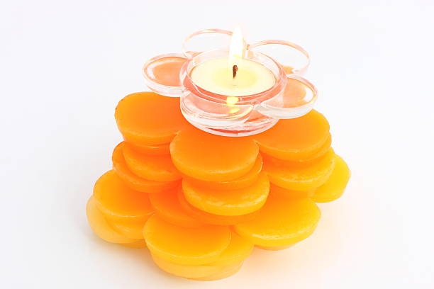 Pile of orange candles