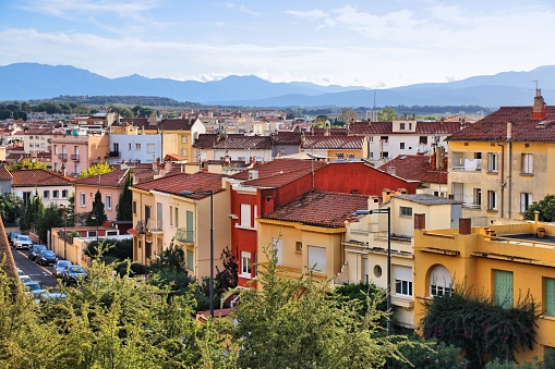 Perpignan city in Roussillon region, France. Town in French Catalonia.