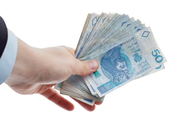 istock Showcase of Polish 50 PLN Banknotes on White 1661178511