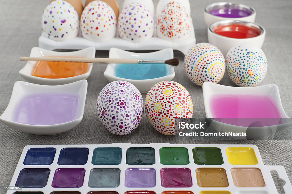 Ostern Eier Dekoration - Lizenzfrei Bunt - Farbton Stock-Foto