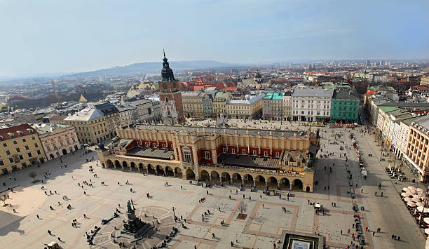 Krakow, Main Square (Panorama) stock photo