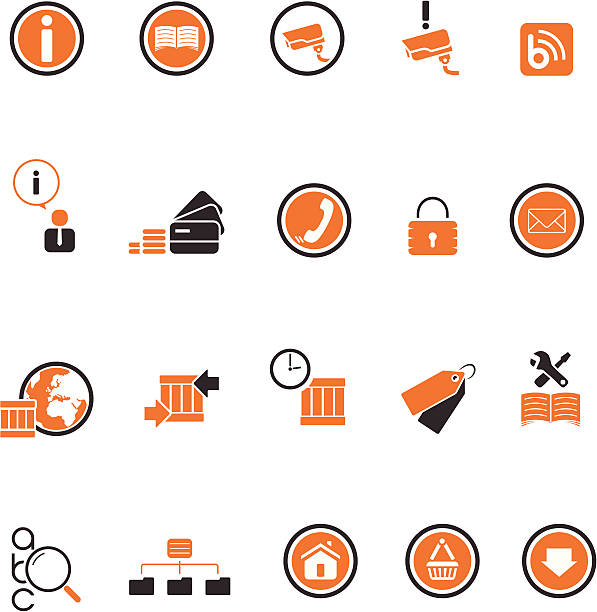 Zestaw 20 dwa kolor ikony dla swojej działalności! – artystyczna grafika wektorowa