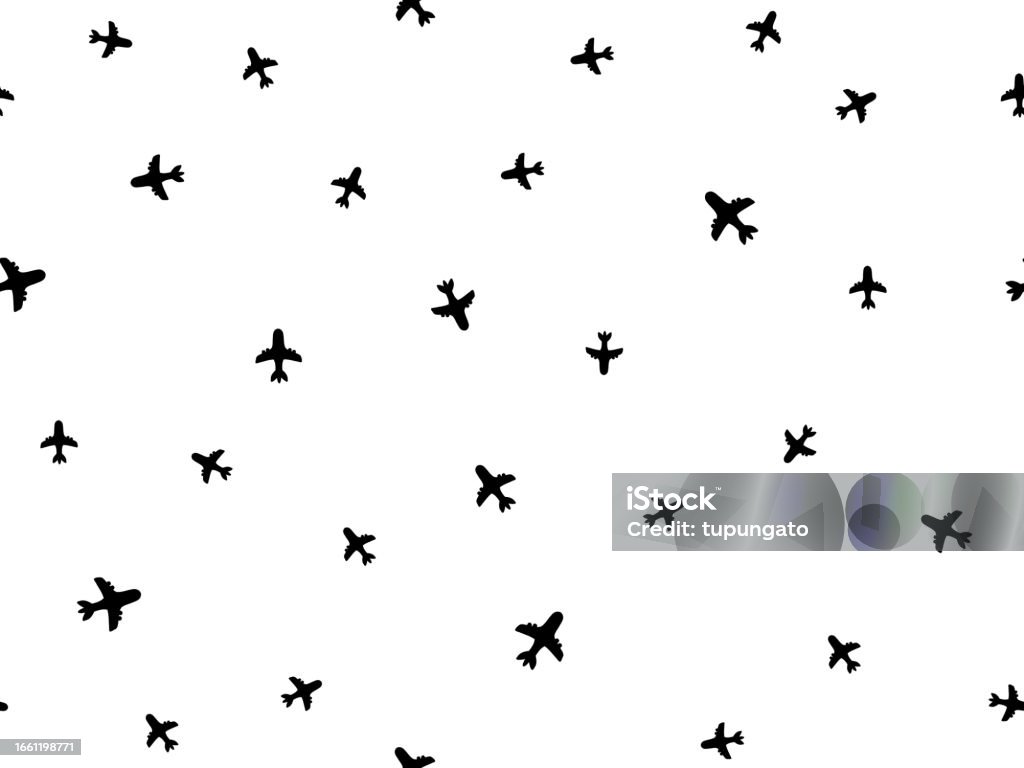 Airplan Vector Pattern Airplane Vector Seamless Surface Pattern Stock Illustration - Download ...