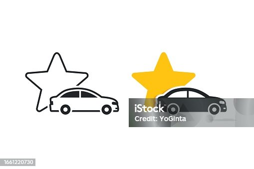 istock Car star icon. Favorite vehicle. illustration vector 1661220730