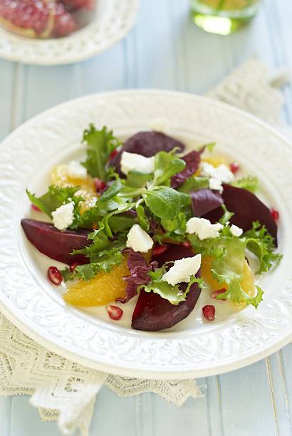 istock Beetroot and orange salad with goat cheese 166122662
