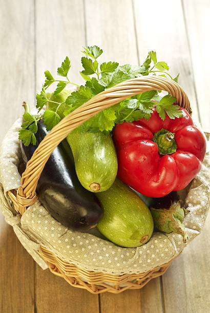 istock Basket of fresh vegetables 166122668