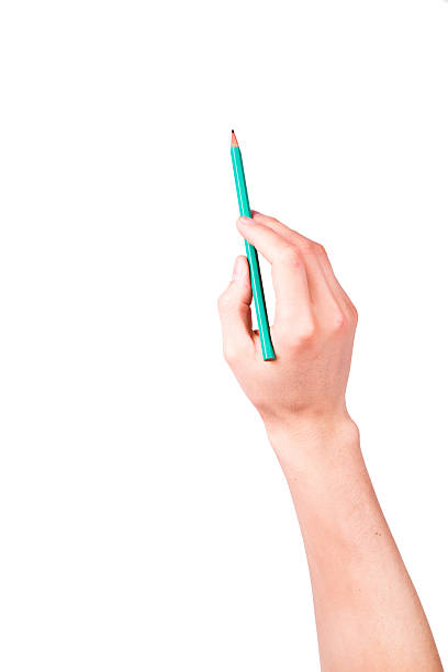 istock Male hand with a pencil writing something 166123108