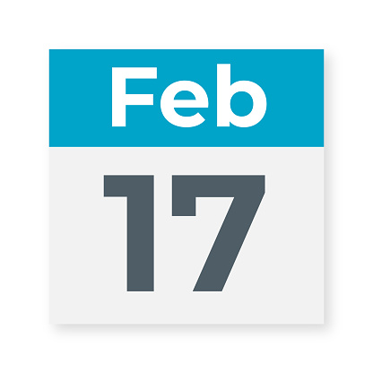 Calendar Leaf with Date February 17