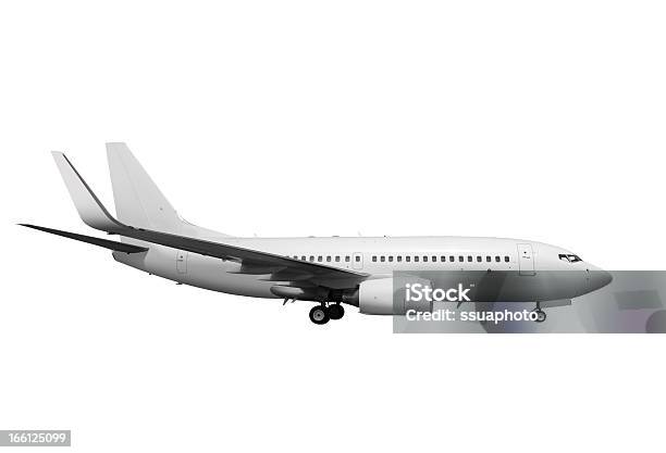 Weiße Flugzeug Mit Path Stockfoto und mehr Bilder von Flugzeug - Flugzeug, Flugzeugrumpf, Fotografie