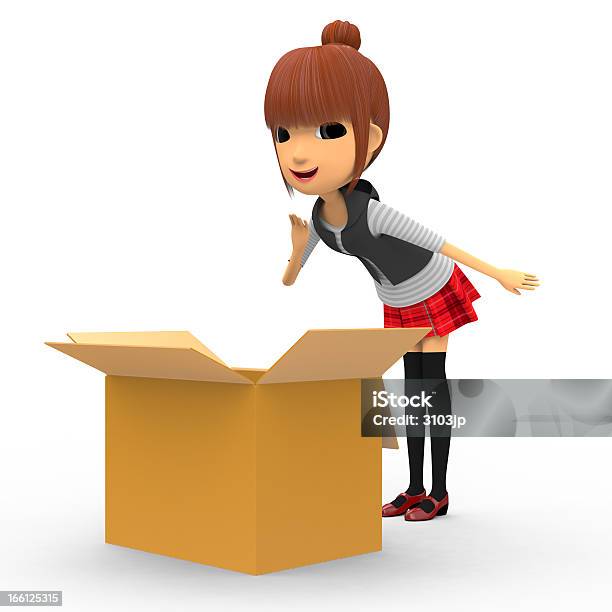 Look In A Cardboard Box Stock Photo - Download Image Now - Adult, Adults Only, Box - Container