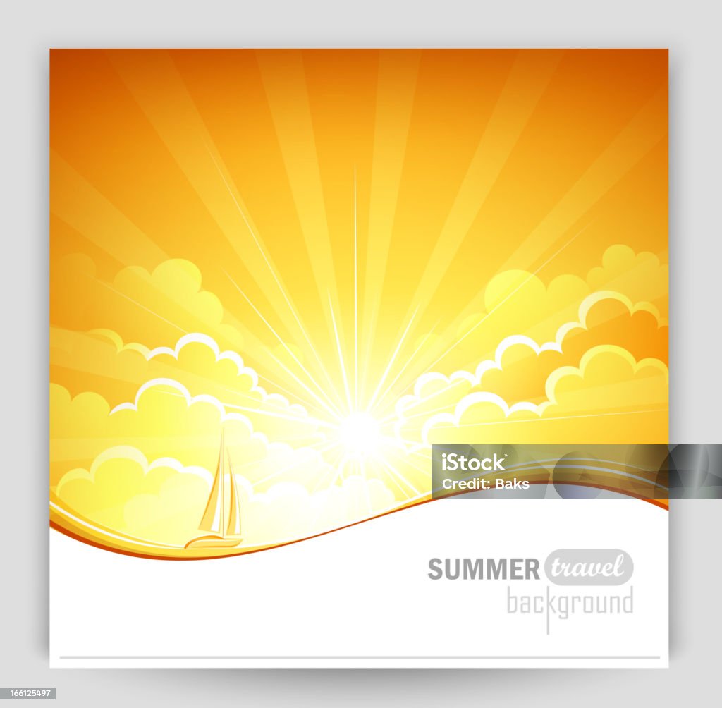 Sunny background Banner with clouds and sun isolated on gray. Vector illustration EPS10, transparency Bright stock vector