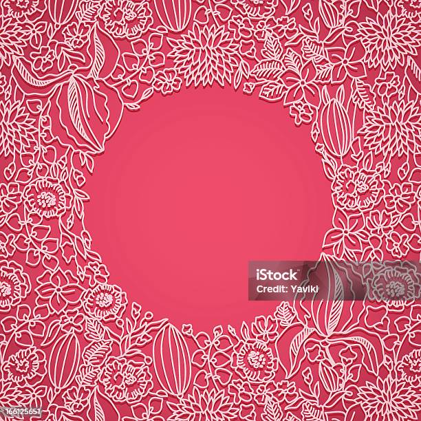 Różowy Ozdobnych Karty - Stockowe grafiki wektorowe i więcej obrazów Abstrakcja - Abstrakcja, Bez ludzi, Chata