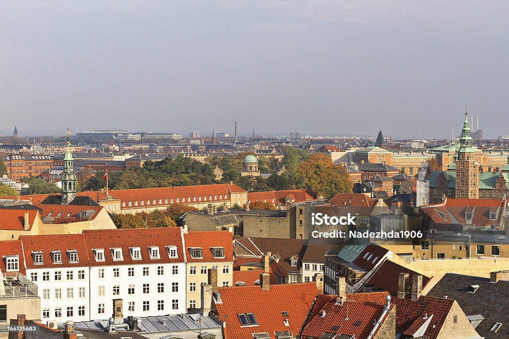 Rooftop view of Copenhagen Rooftop view of Copenhagen, Denmark Aerial View Stock Photo