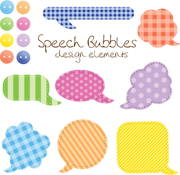 ilustrações de stock, clip art, desenhos animados e ícones de conjunto de vários elementos de design do discurso bolhas, - scrap metal audio