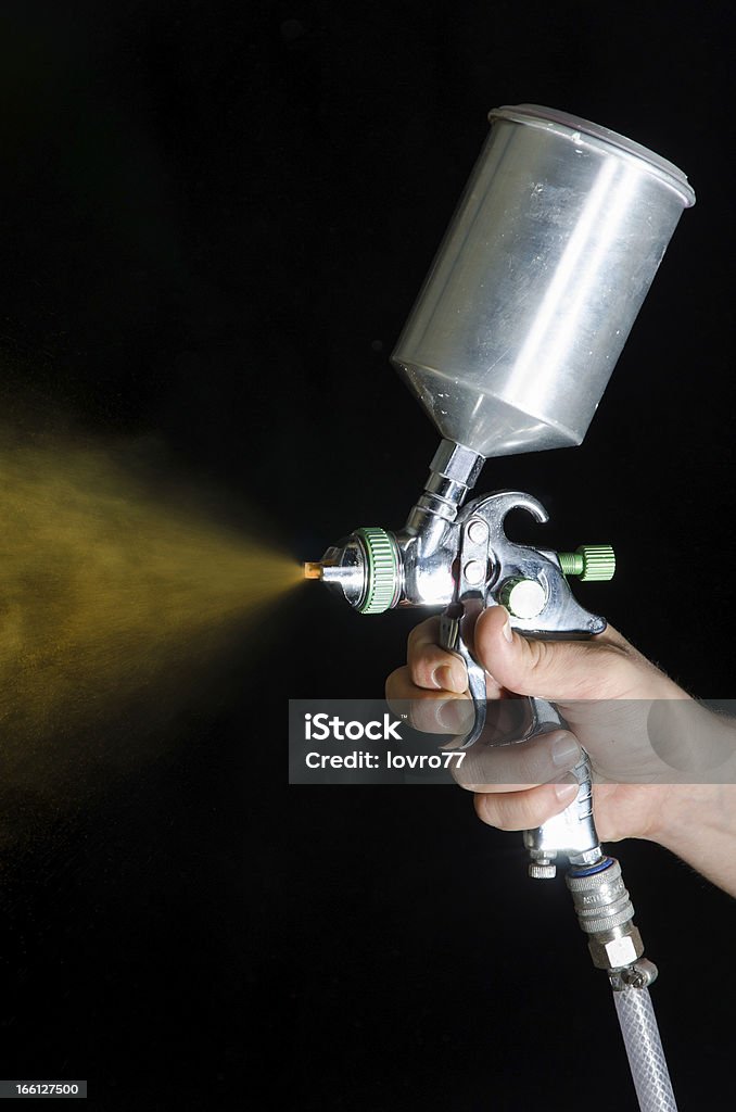 Spray gun in der hand - Lizenzfrei Aktivitäten und Sport Stock-Foto