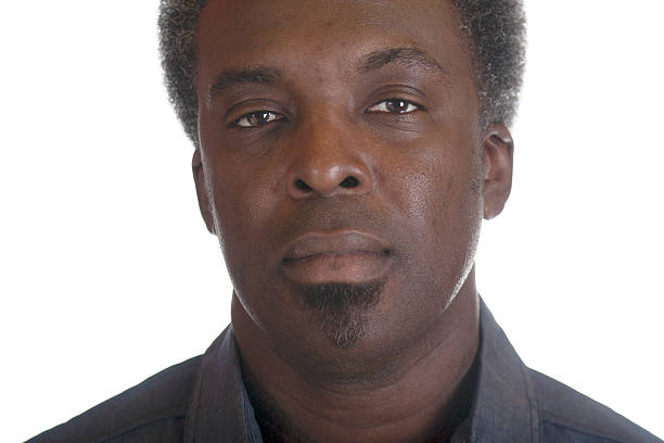 black male headshot stock photo