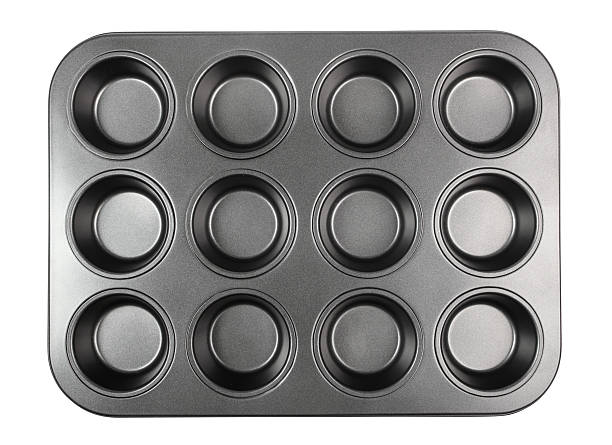 Muffin Tray Stock Photo - Download Image Now - Muffin Tin, White  Background, Cut Out - iStock
