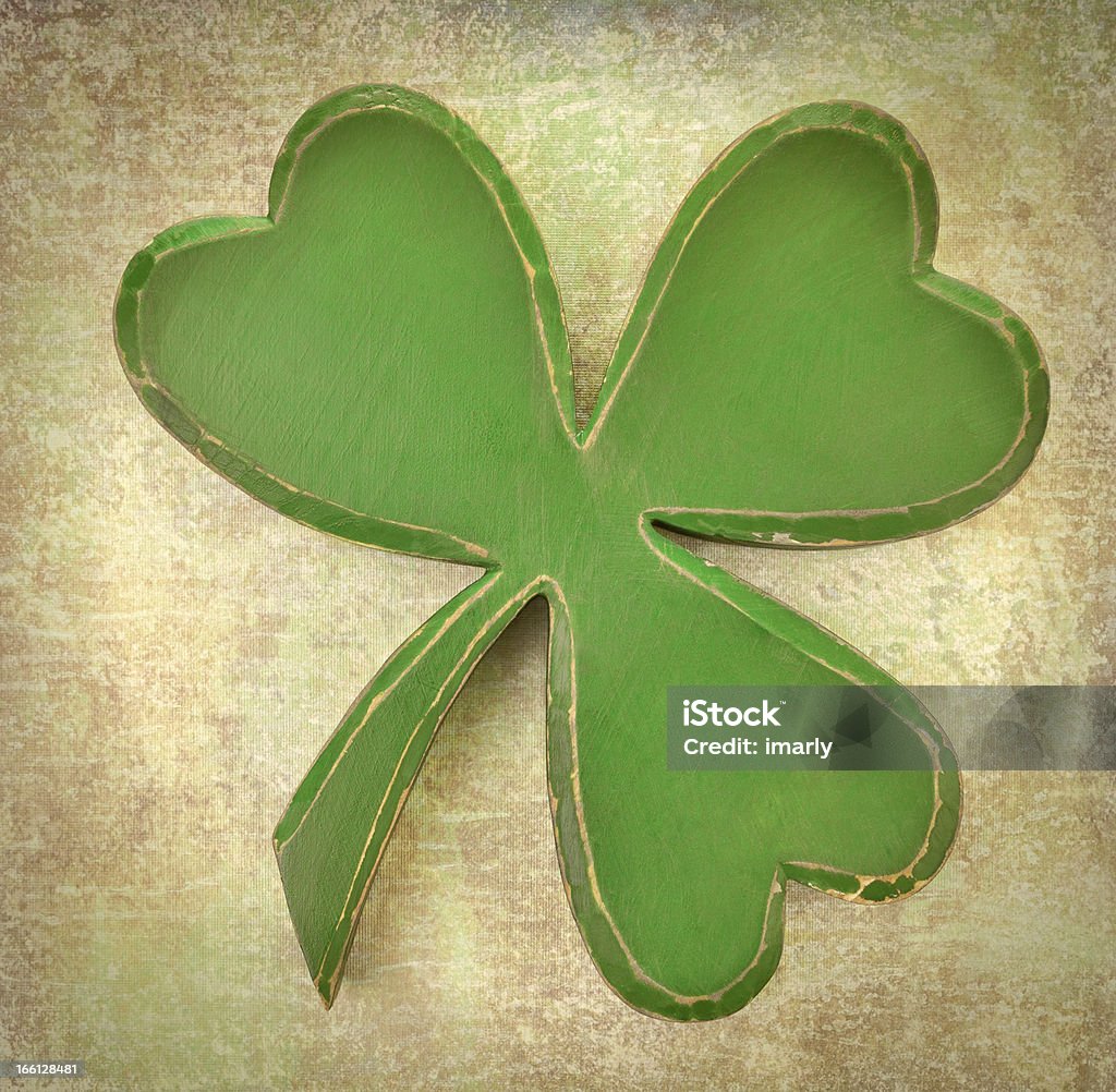 shamrock en vintage textura verde - Foto de stock de Anticuado libre de derechos