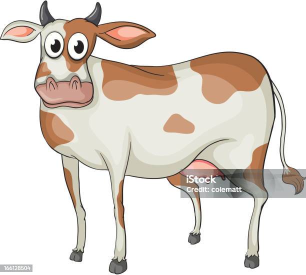 Vaca - Arte vetorial de stock e mais imagens de Animal - Animal, Bebida, Castanho