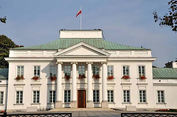 Belvedere Palace in Warsaw (Poland) - the Polish president residence.