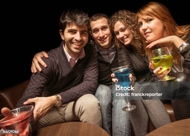 Friends At Disco Club Having Fun Stock Photo - Download Image Now - 20-29 Years, Adolescence, Adult