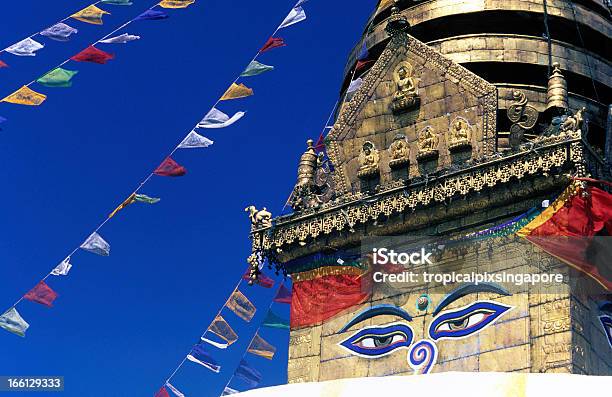 Photo libre de droit de Népal Katmandou Swayambhunath Temple banque d'images et plus d'images libres de droit de Népal - Népal, Horizontal, Architecture