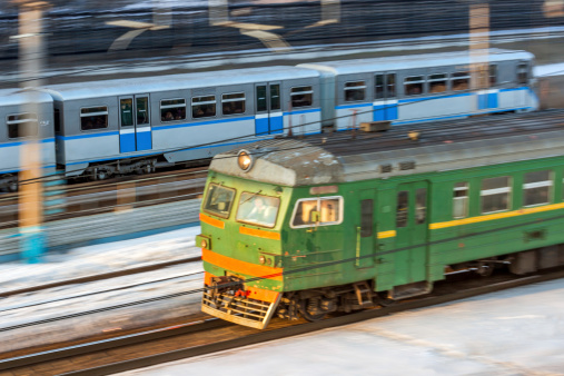Two trains moving in opposite direction with high speed