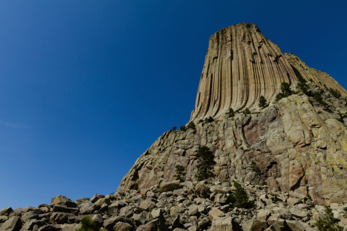 The famous Devils Tower in Wyoming, USA