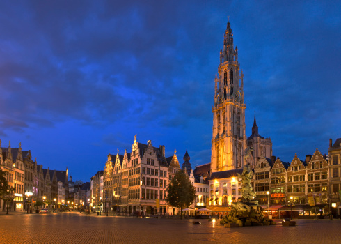 Panorama of Belgian city of Antwerpen