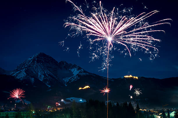 istock New Year's Eve fireworks rocket flying 166132159